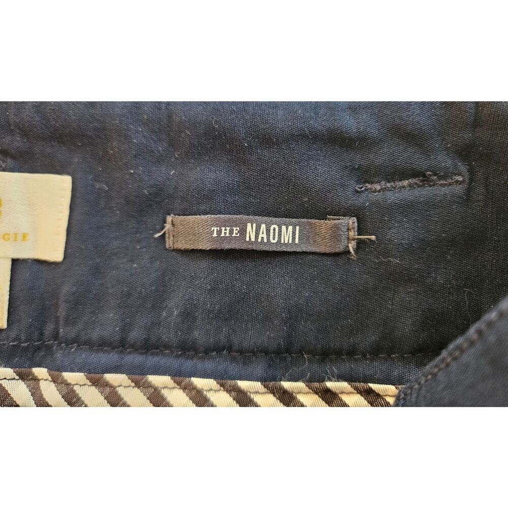 Maeve Anthropologie The Naomi Navy Linen Blend Wide Leg Pants Size 0 - Picture 3 of 10